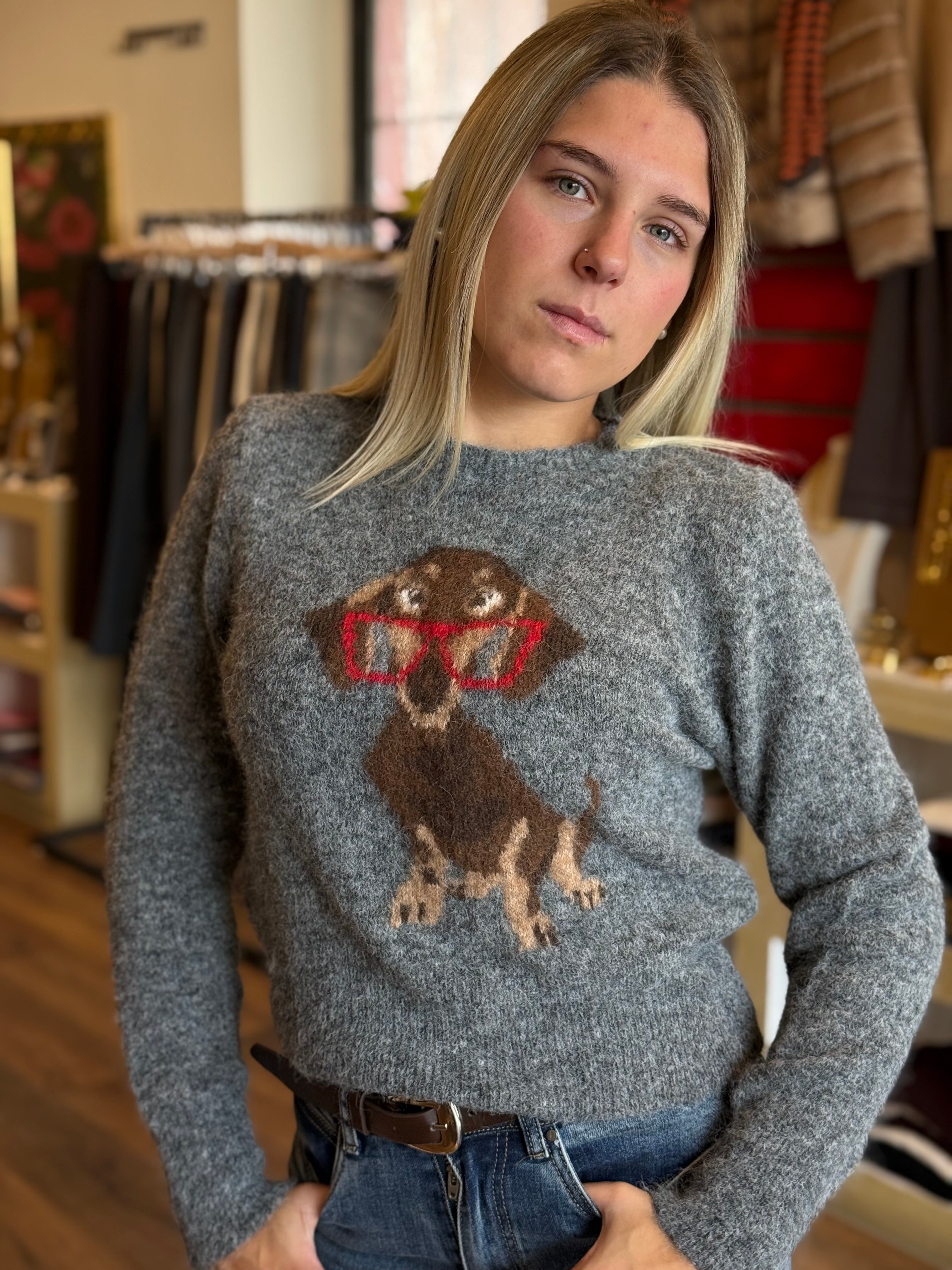 Maglia cagnolino misto lana e mohair Susy mix