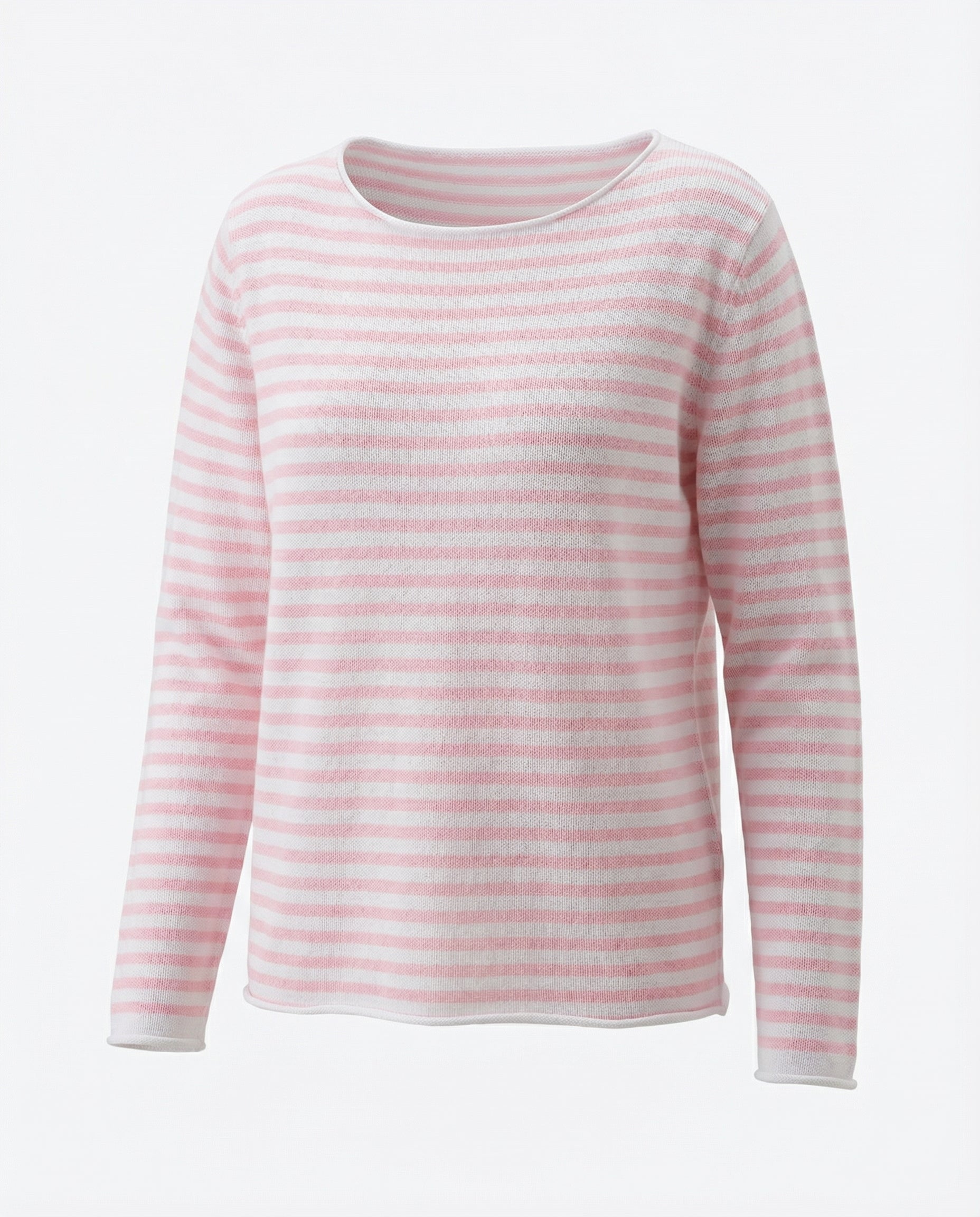 Maglia a righe scollo a barchetta 100% cotone