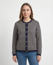 Cardigan a righe 100% cotone