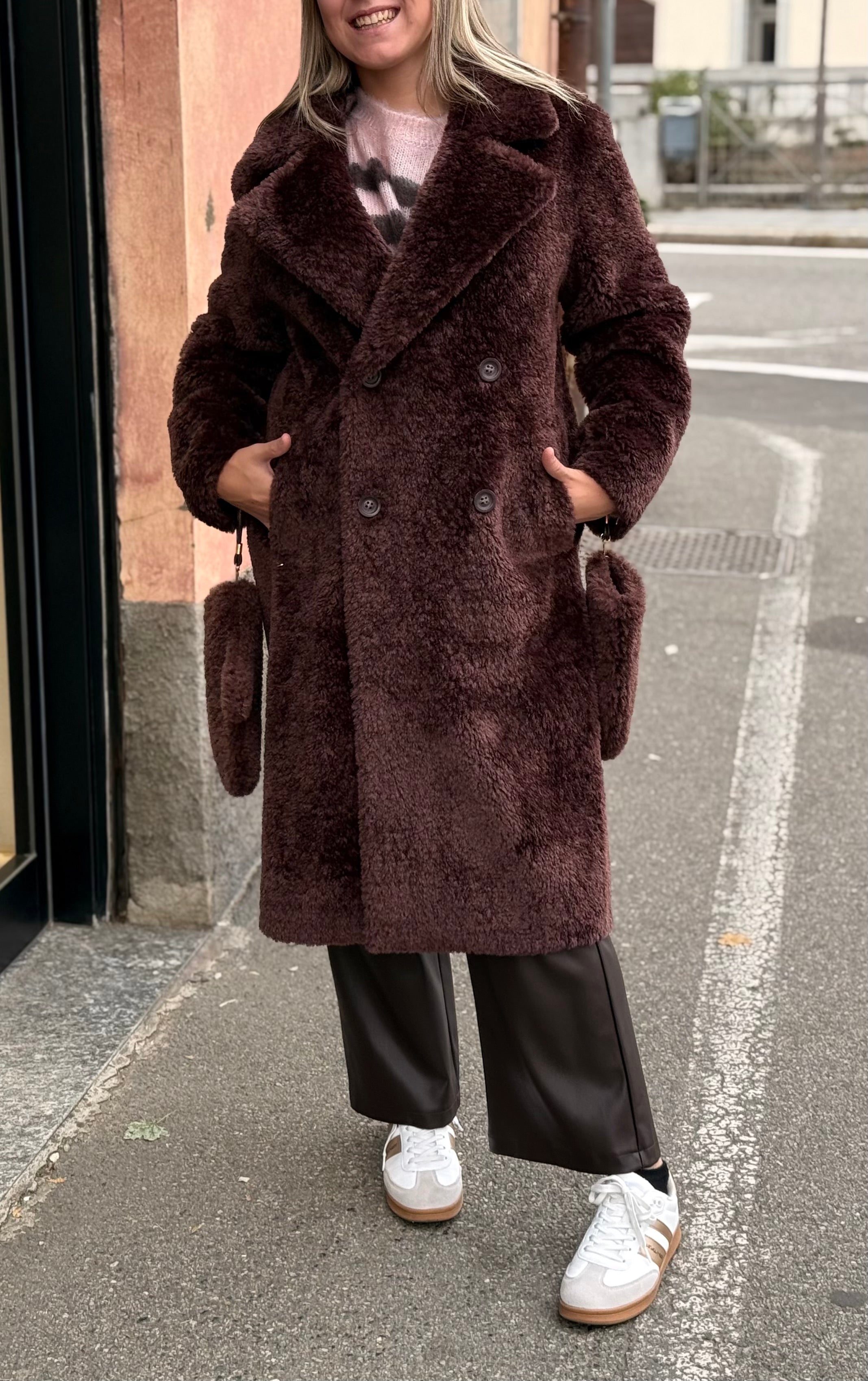 Teddy doppiopetto color cioccolato Rinascimento ￼