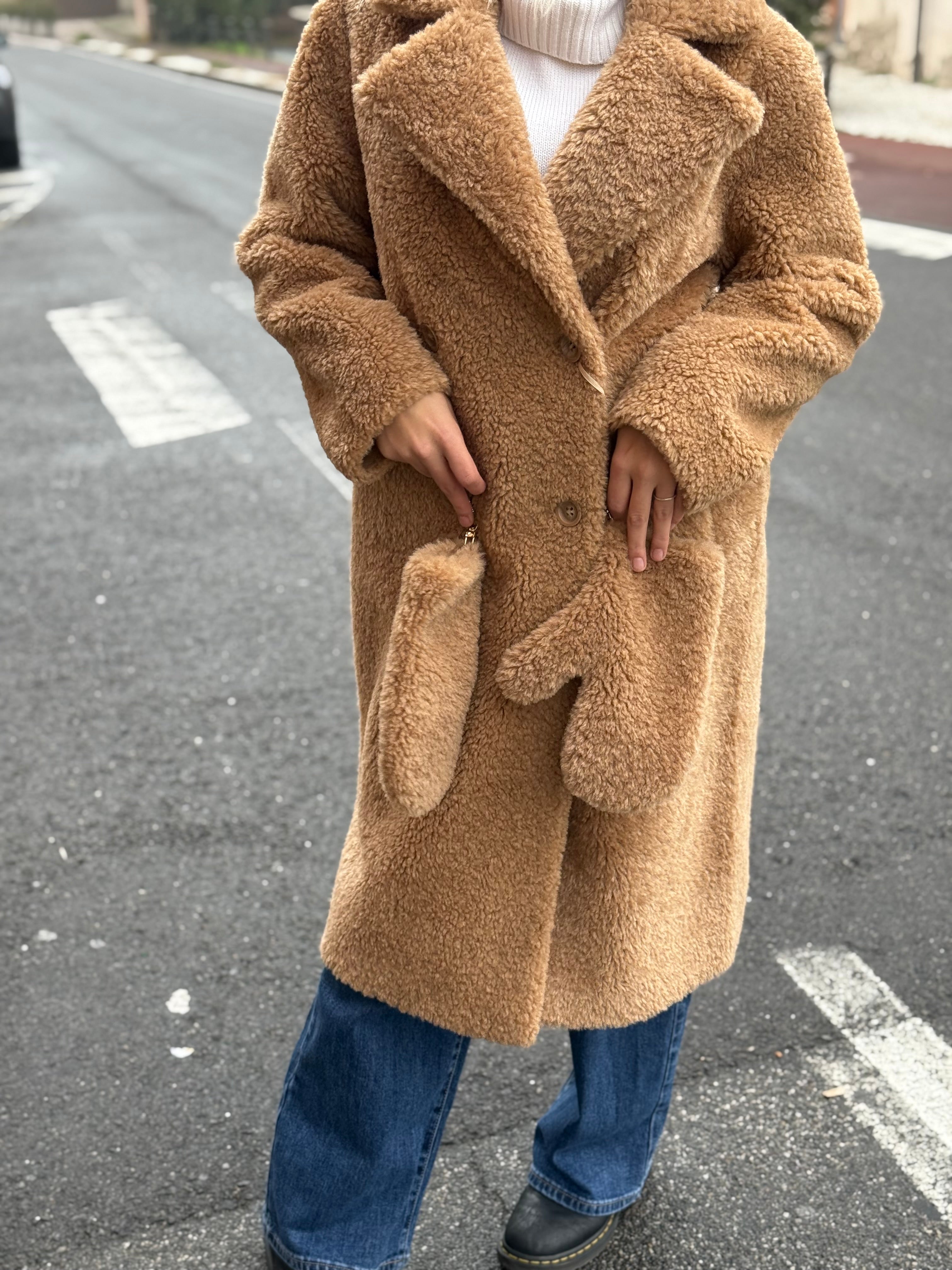 Teddy doppiopetto color cioccolato Rinascimento ￼