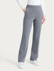 Pantalone gessato dritto con tasche in Eco Jacquard Ragno