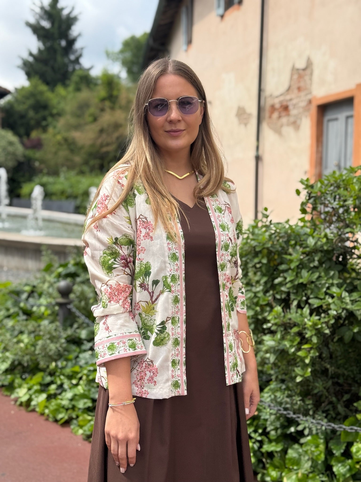 Kimono in mussola di cotone Wu Side