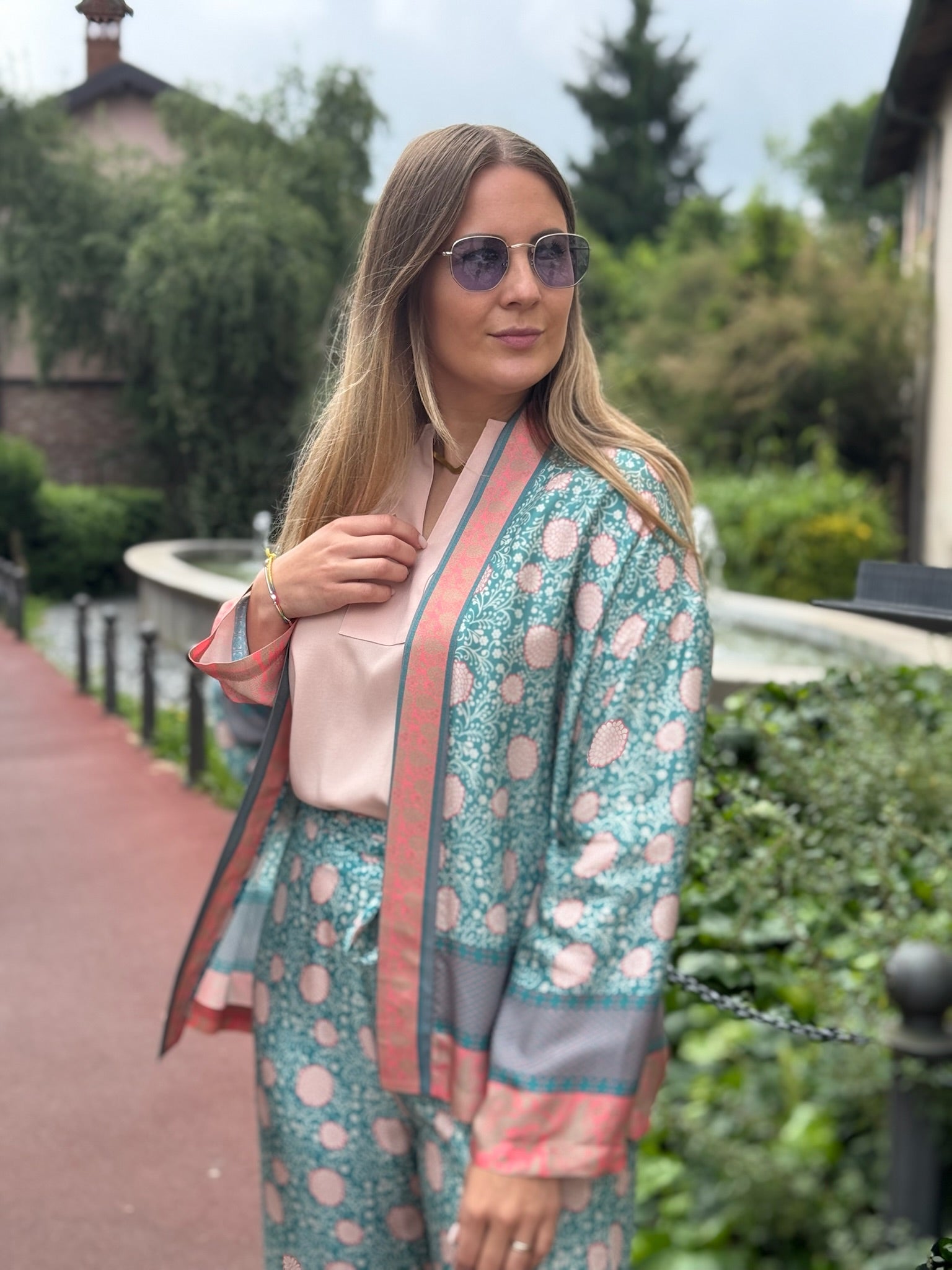 Kimono fantasia floreale Wu-side