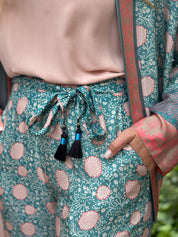 Pantalone fantasia floreale Wu Side