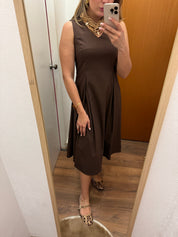 Abito midi marrone Gioia