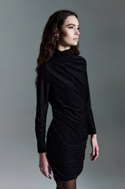 Abito con drappeggio lurex Two Way