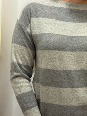 Maglia a righe misti lana&cashmere