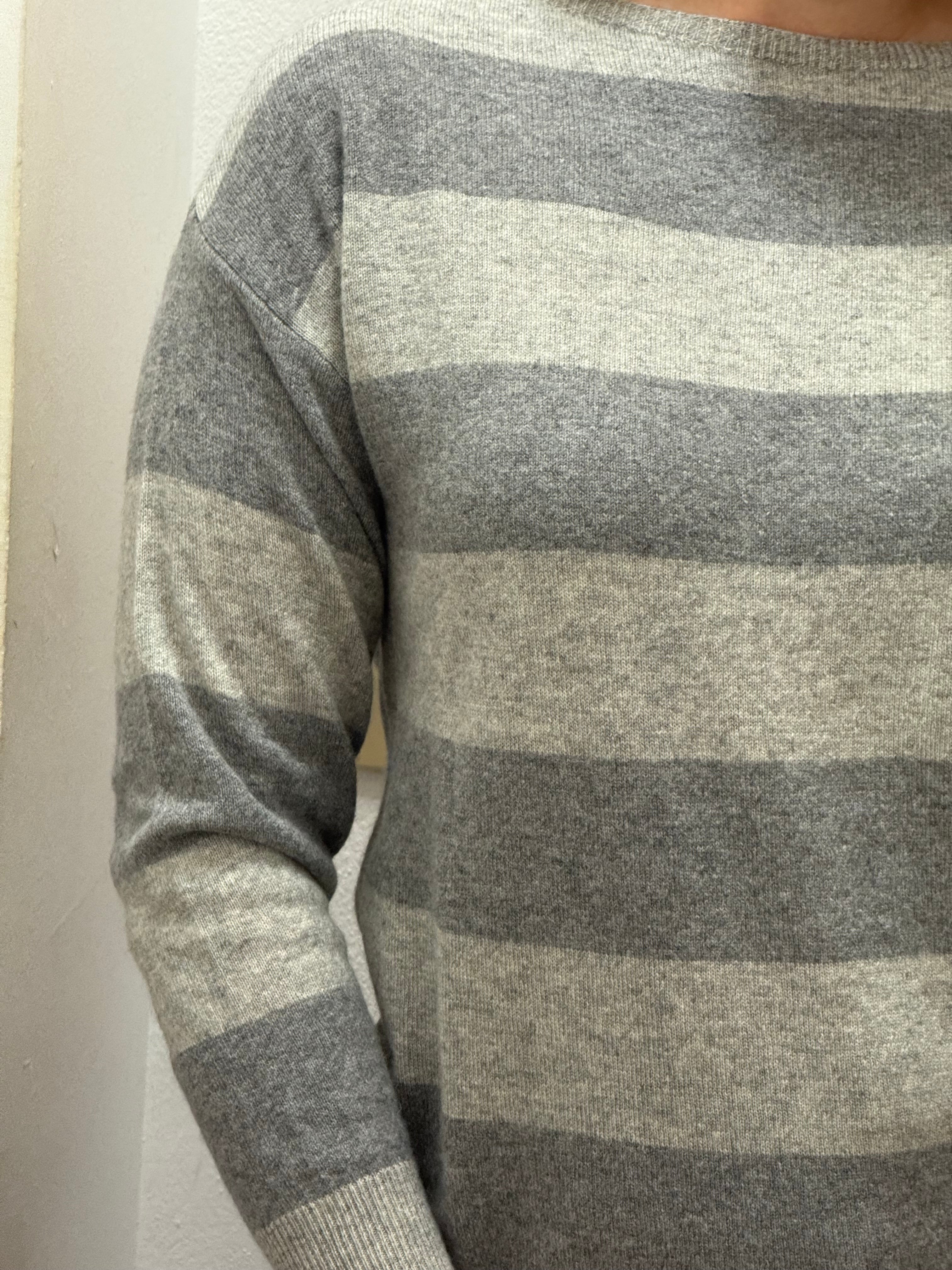 Maglia a righe misti lana&cashmere