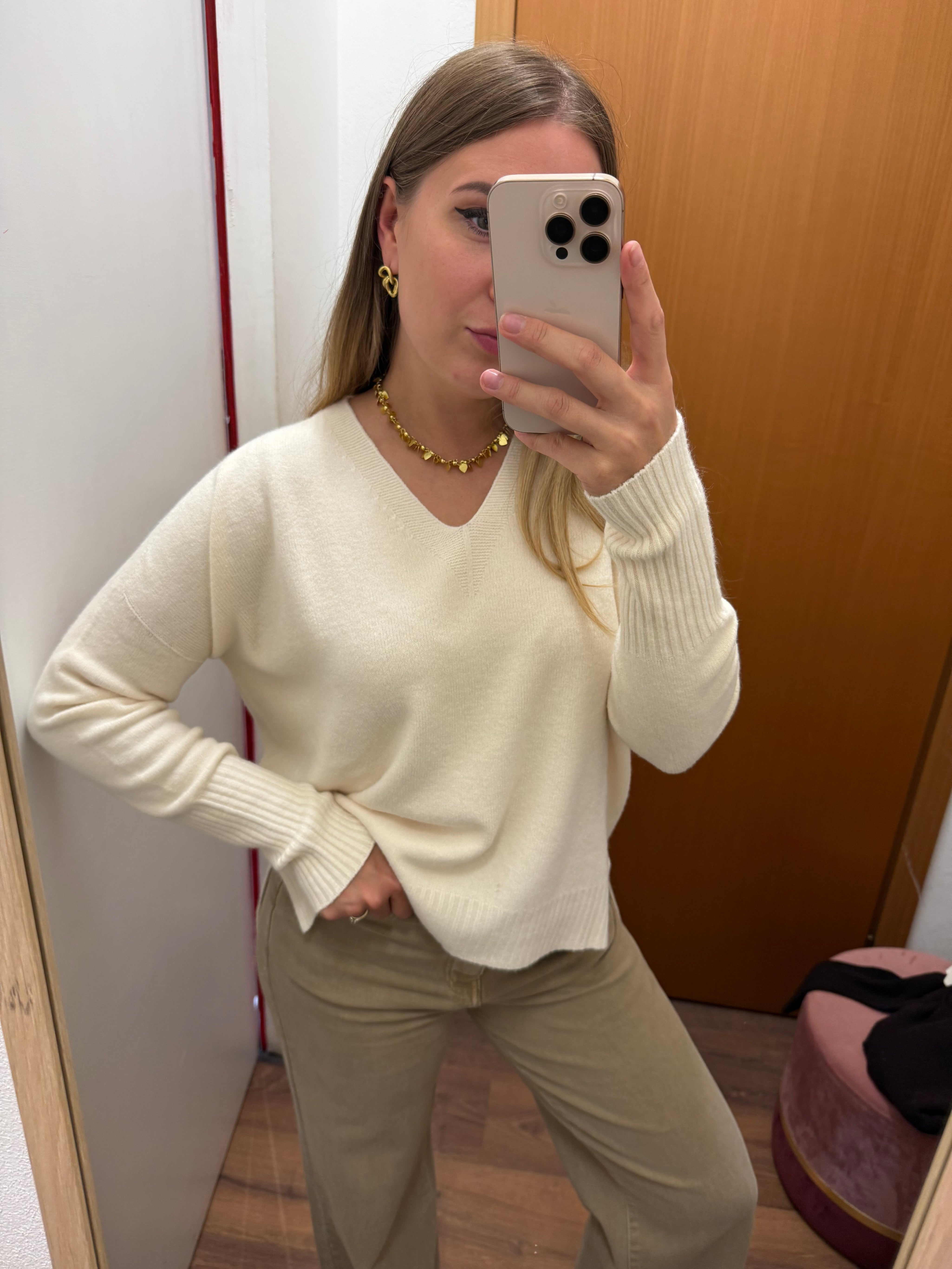 Maglia scollo V over Kontatto