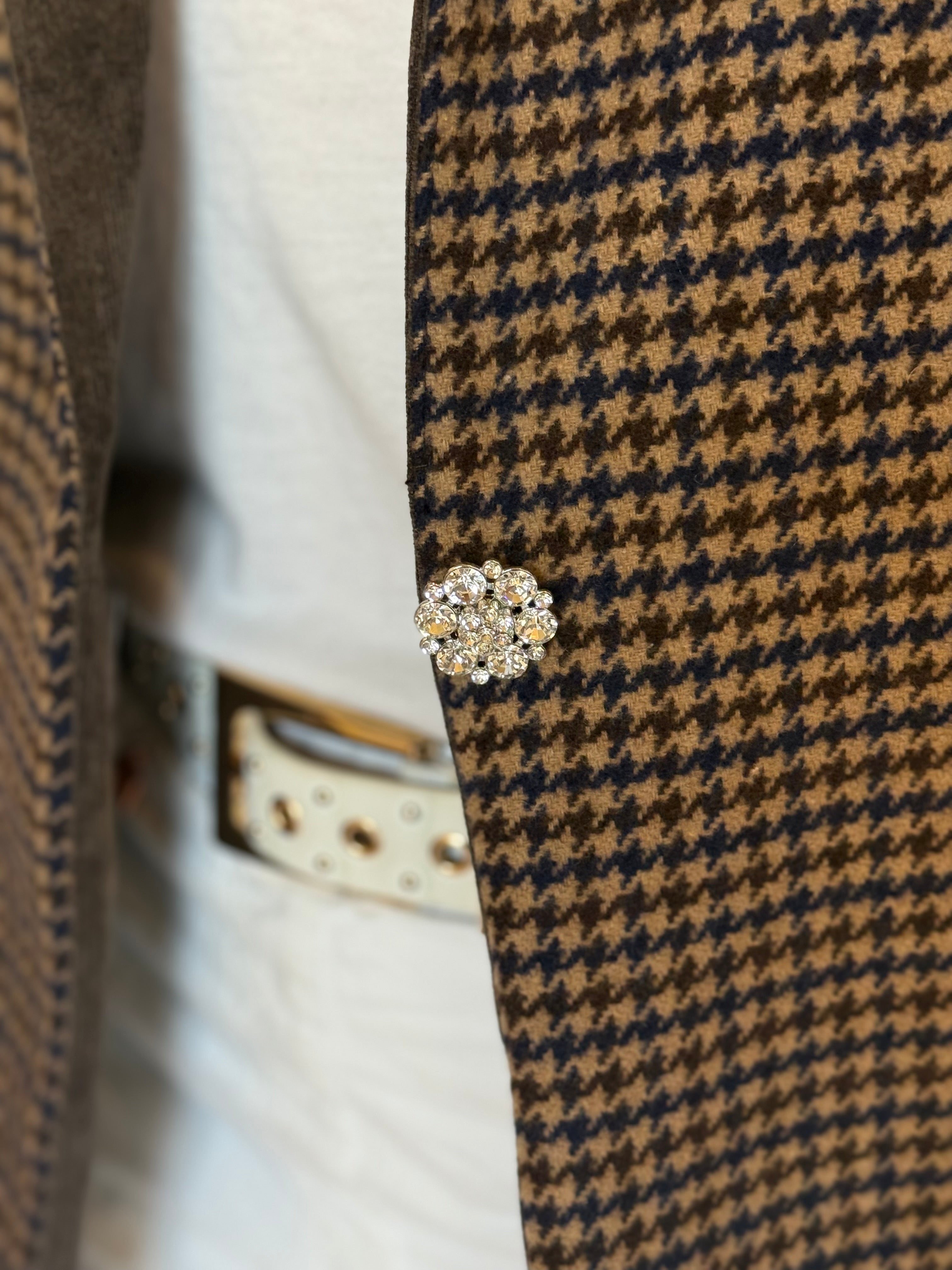 Blazer slim misto lana pied de poule Lokita