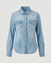 Camicia in denim lavaggio chiaro