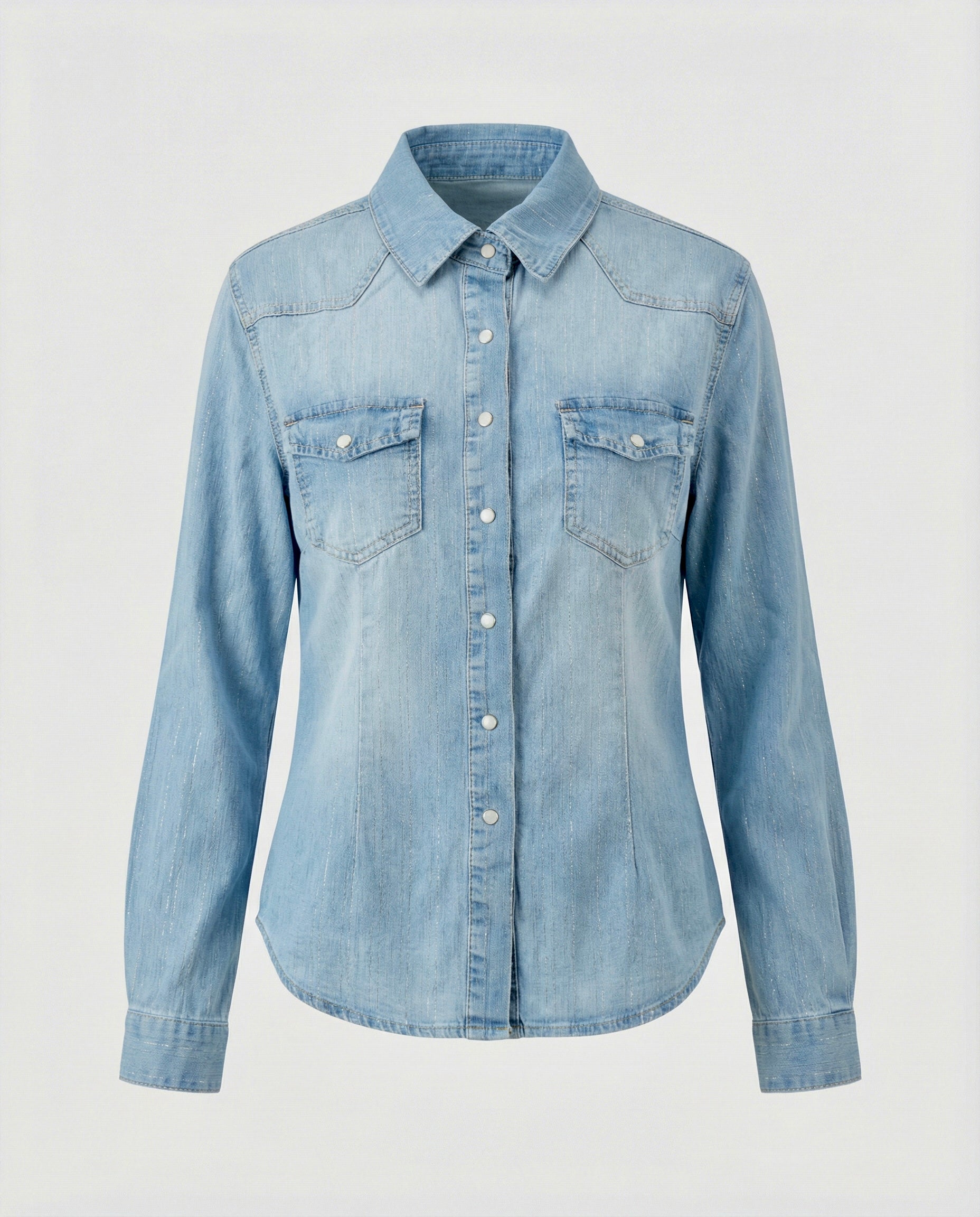 Camicia in denim lavaggio chiaro