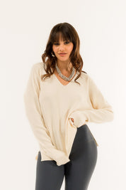 Maglia scollo V over Kontatto