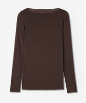 Maglia Essenziale Ultraleggera in Cashmere con Scollo a Barca Moro