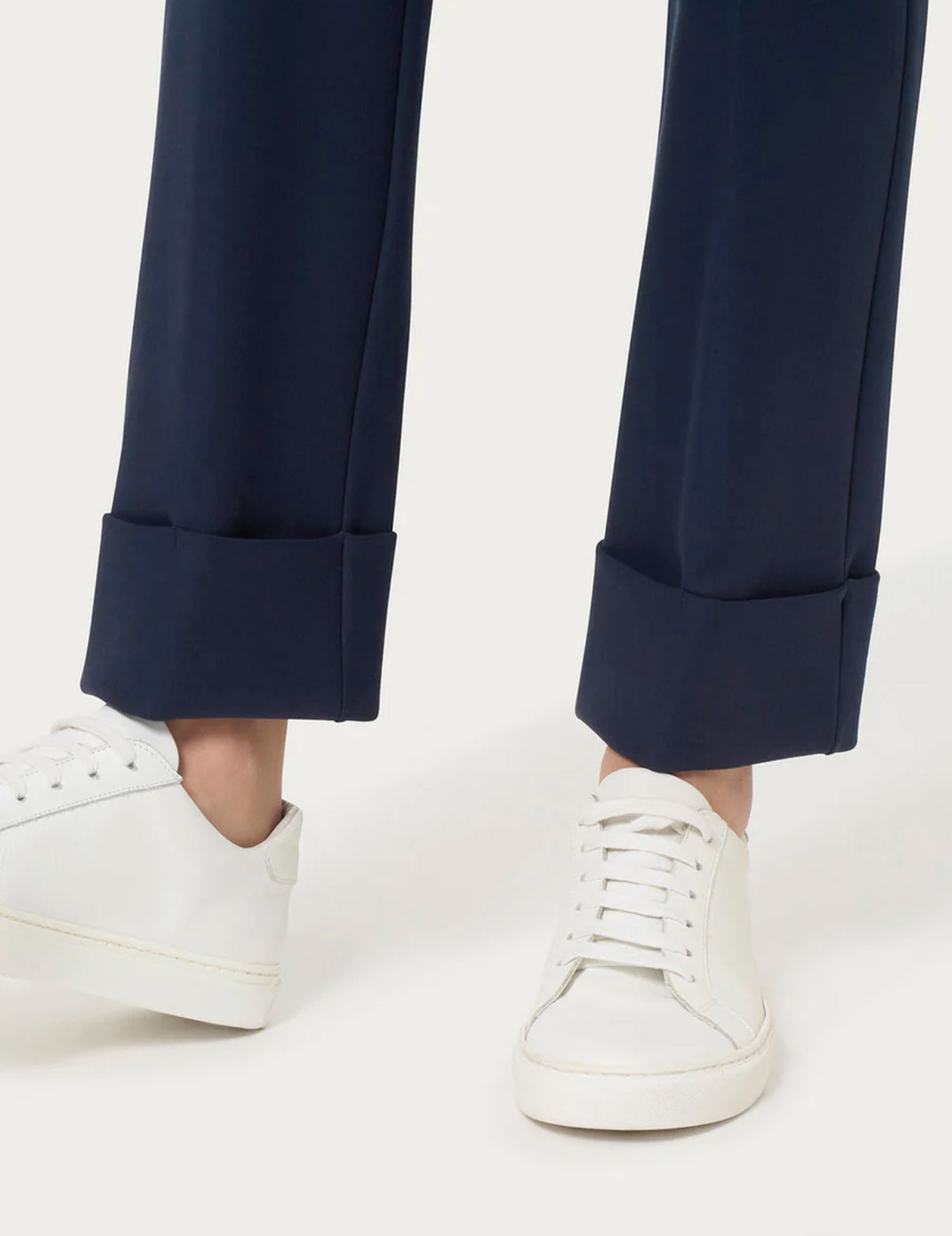 Pantalone slim dritto con risvolto Ragno