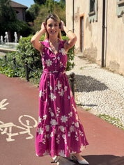 Abito ricamato fucsia SusyMix