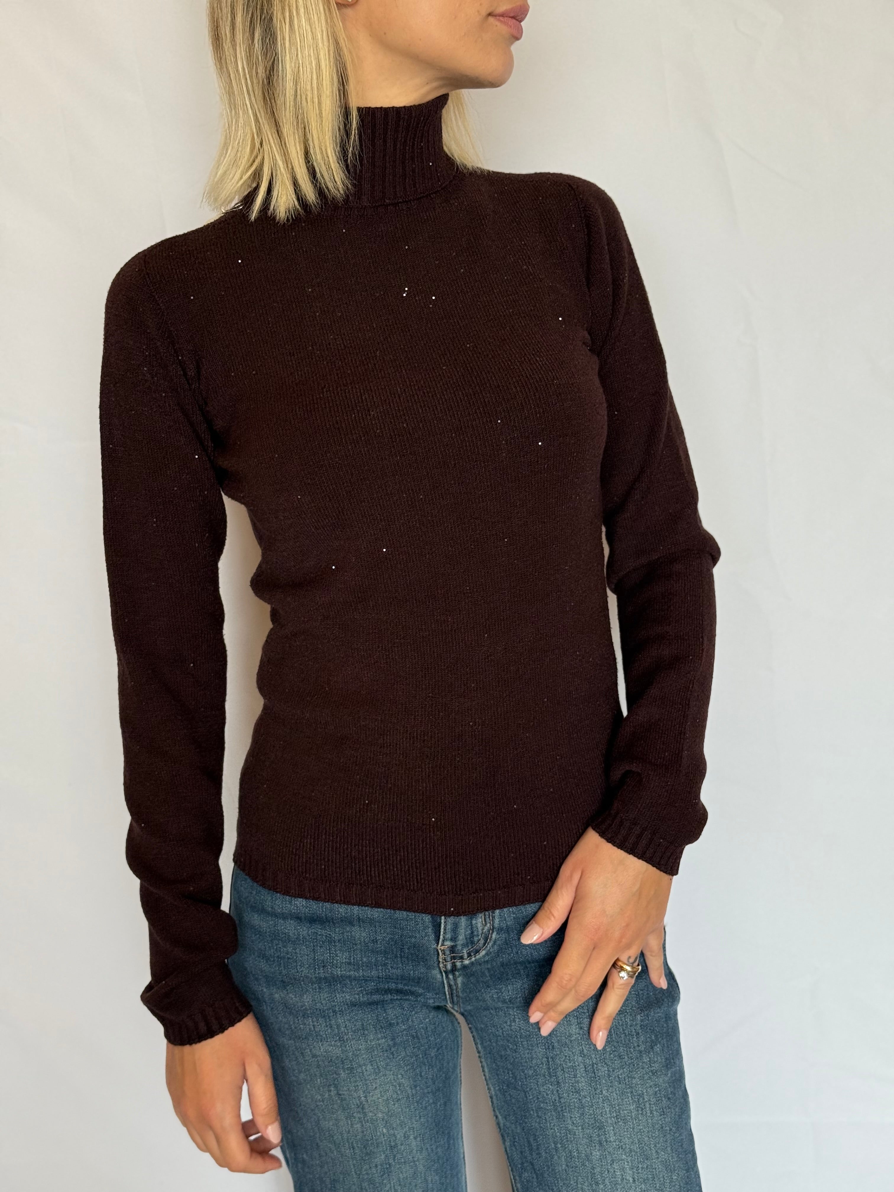 Dolcevita con micro paillettes Kontatto