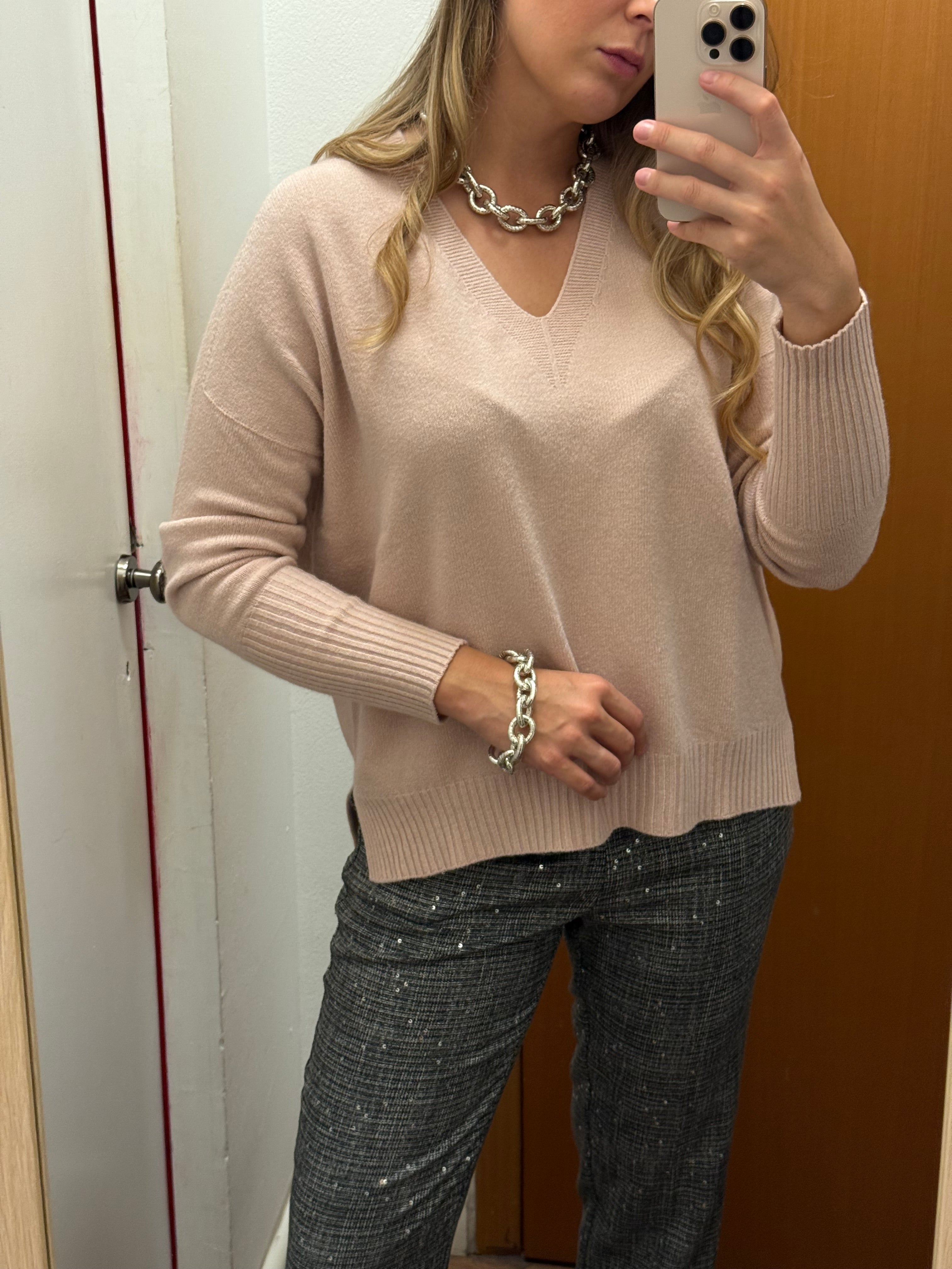 Maglia scollo V over Kontatto