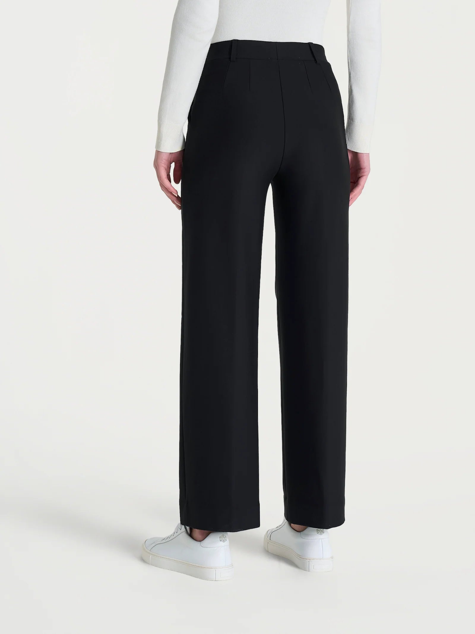 Pantalone ampio alla caviglia in Compact - Nero