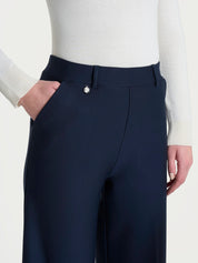 Pantalone ampio alla caviglia in Compact - Persia