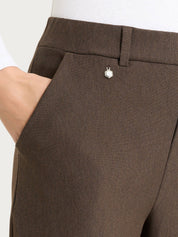 Pantalone ampio alla caviglia in Compact - Ebano Mel.