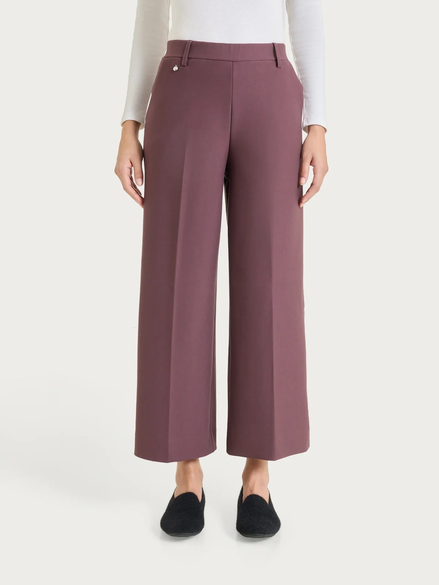 Pantalone ampio alla caviglia in Compact - Huckleberry