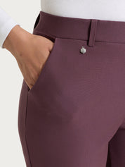 Pantalone dritto con tasche in Compact - Huckleberry