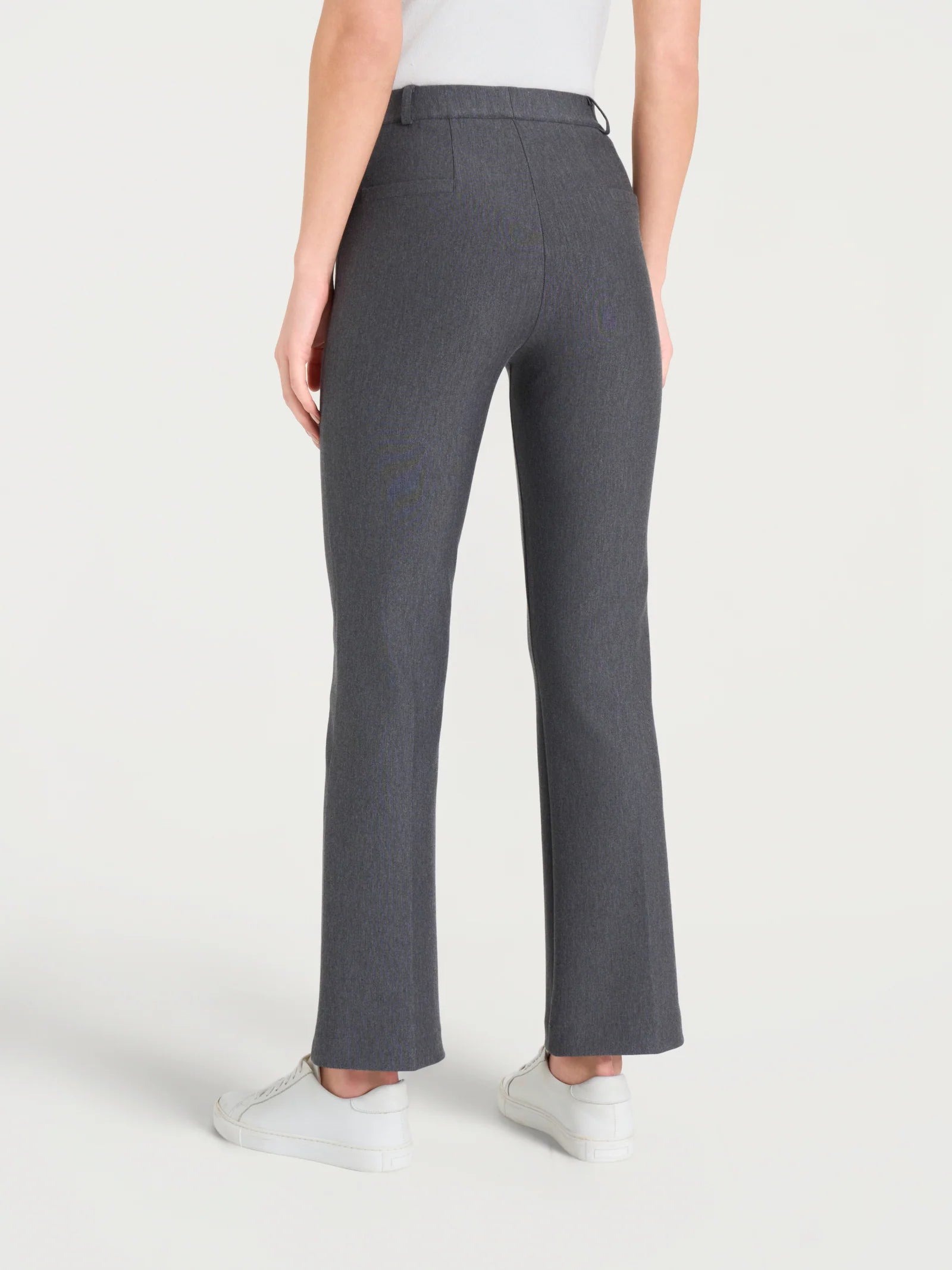 Pantalone flare alla caviglia in Compact - Ardesia Mel.