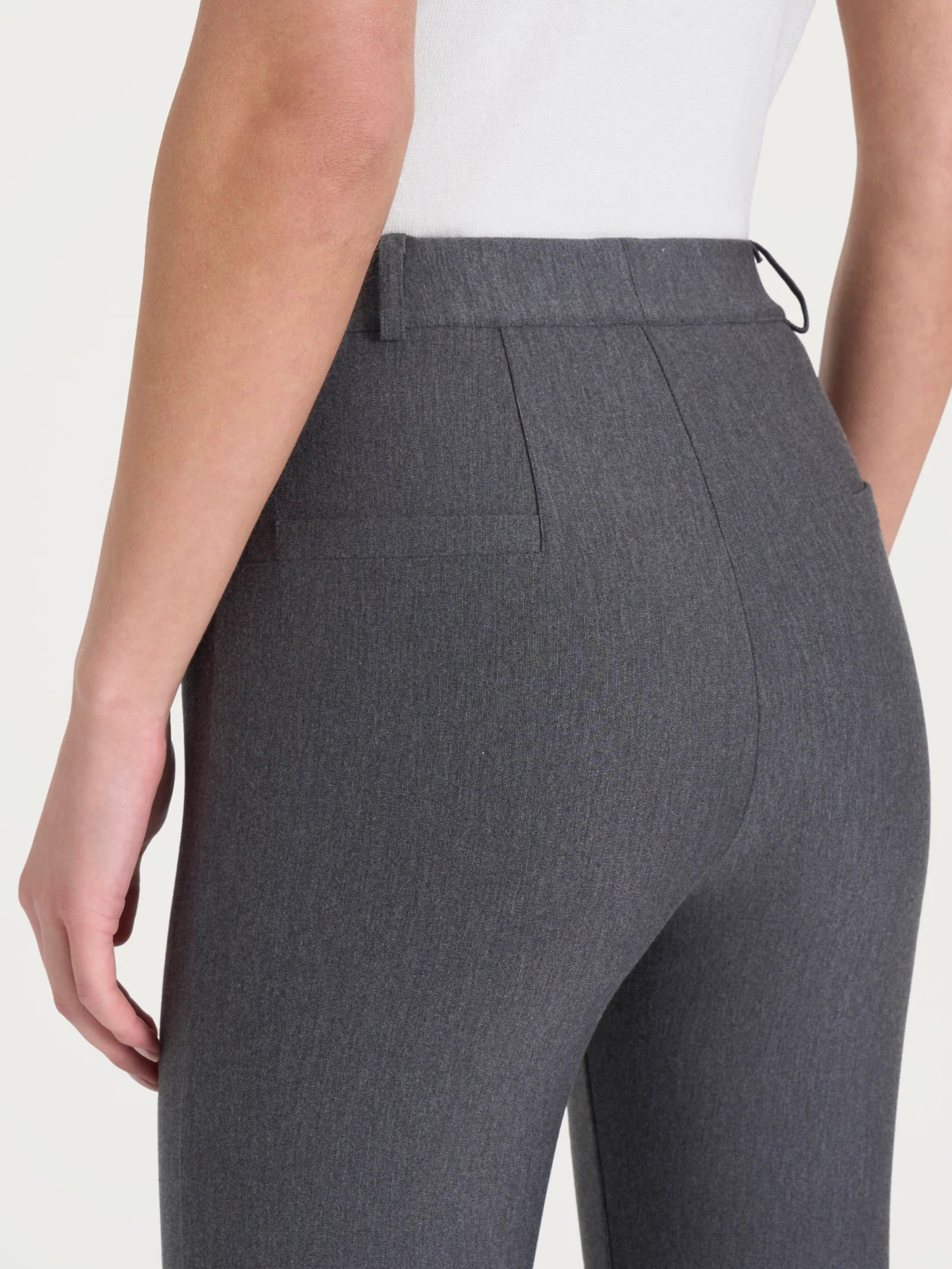 Pantalone flare alla caviglia in Compact - Ardesia Mel.