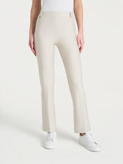 Pantalone flare alla caviglia in Compact - Champignon