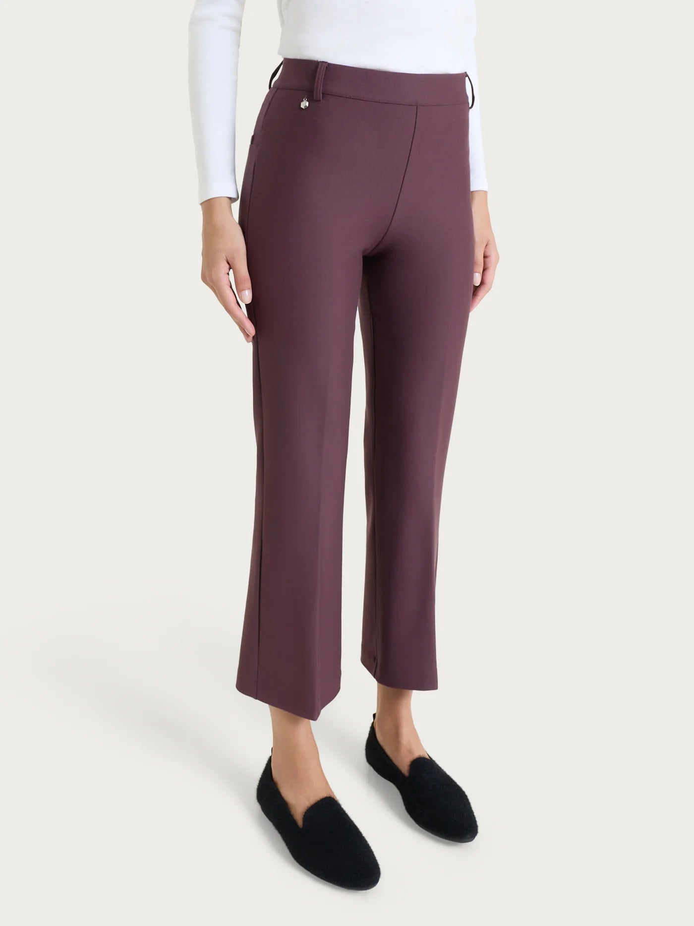 Pantalone flare alla caviglia in Compact - Huckleberry