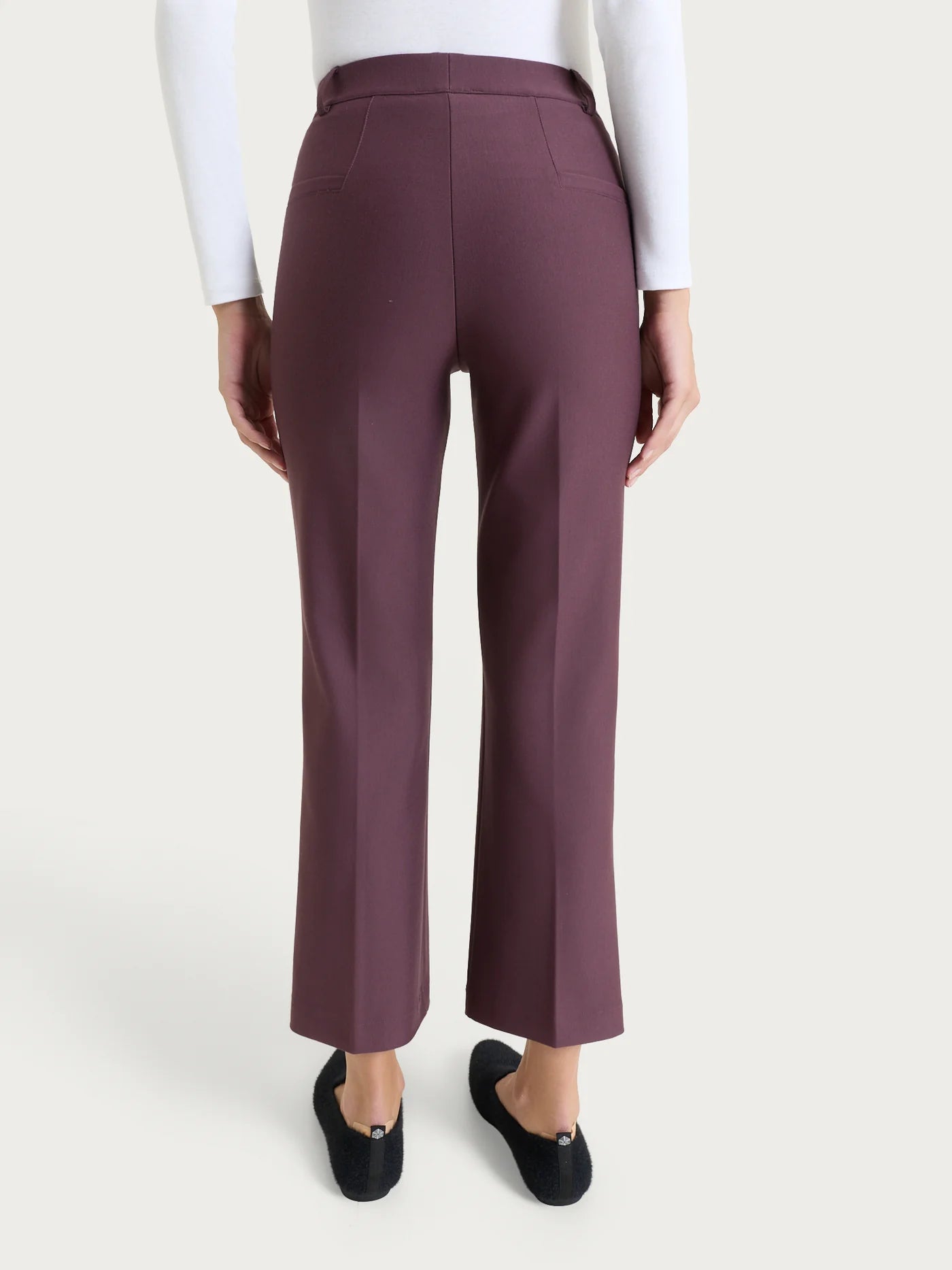 Pantalone flare alla caviglia in Compact - Huckleberry