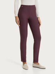 Pantalone a sigaretta con spacchetti in Compact - Huckleberry