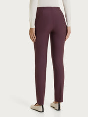 Pantalone a sigaretta con spacchetti in Compact - Huckleberry