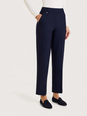 Pantalone flare con tasche in Compact - Persia