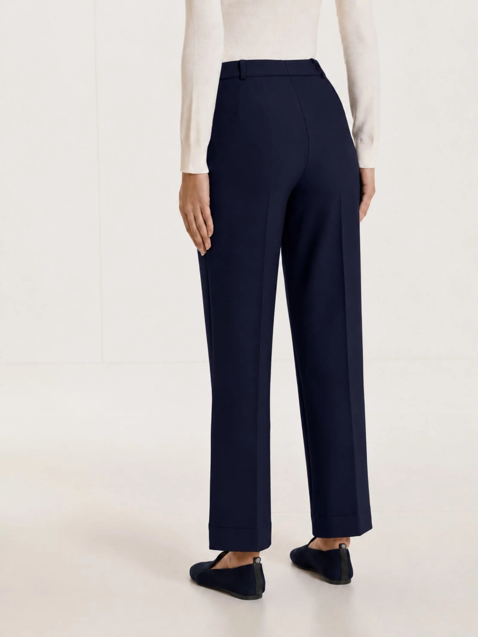 Pantalone flare con tasche in Compact - Persia
