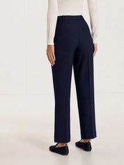 Pantalone flare con tasche in Compact - Persia