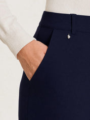Pantalone flare con tasche in Compact - Persia