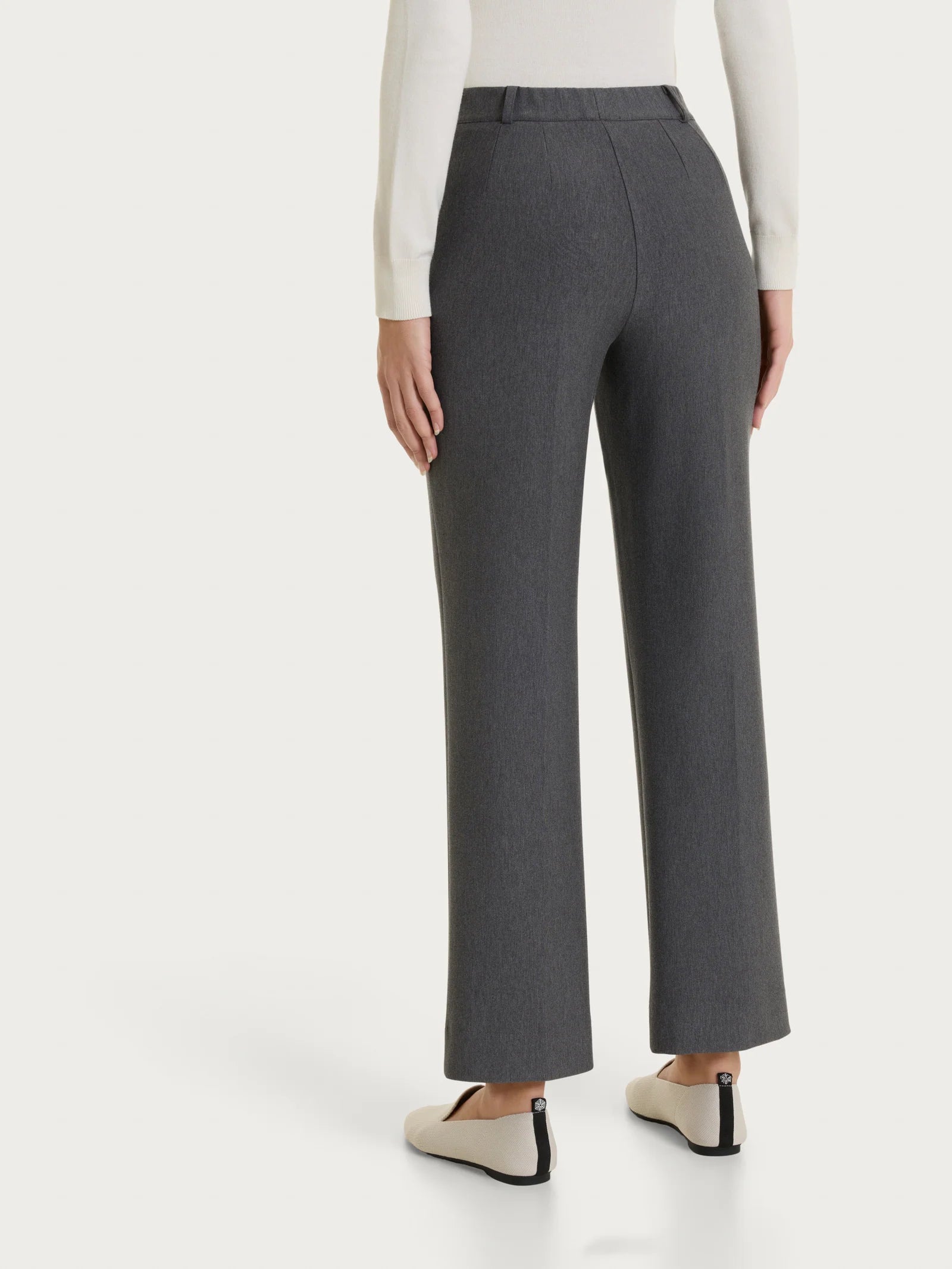 Pantalone flare con tasche in Compact - Ardesia Mel.