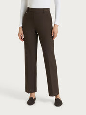 Pantalone flare con tasche in Compact - Ebano Mel.