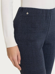 Pantalone a sigaretta con tweed pattern in Jacquard - Fant.Bleu