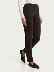 Pantalone a sigaretta con tweed pattern in Jacquard - Fant. Chocolate Torte