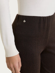 Pantalone a sigaretta con tweed pattern in Jacquard - Fant. Chocolate Torte
