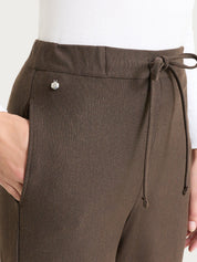 Pantalone jogger con tasche in Compact - Ebano Mel.