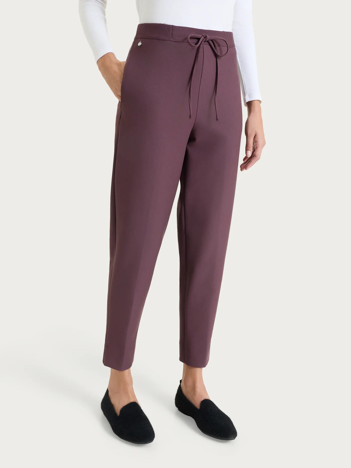 Pantalone jogger con tasche in Compact - Huckleberry