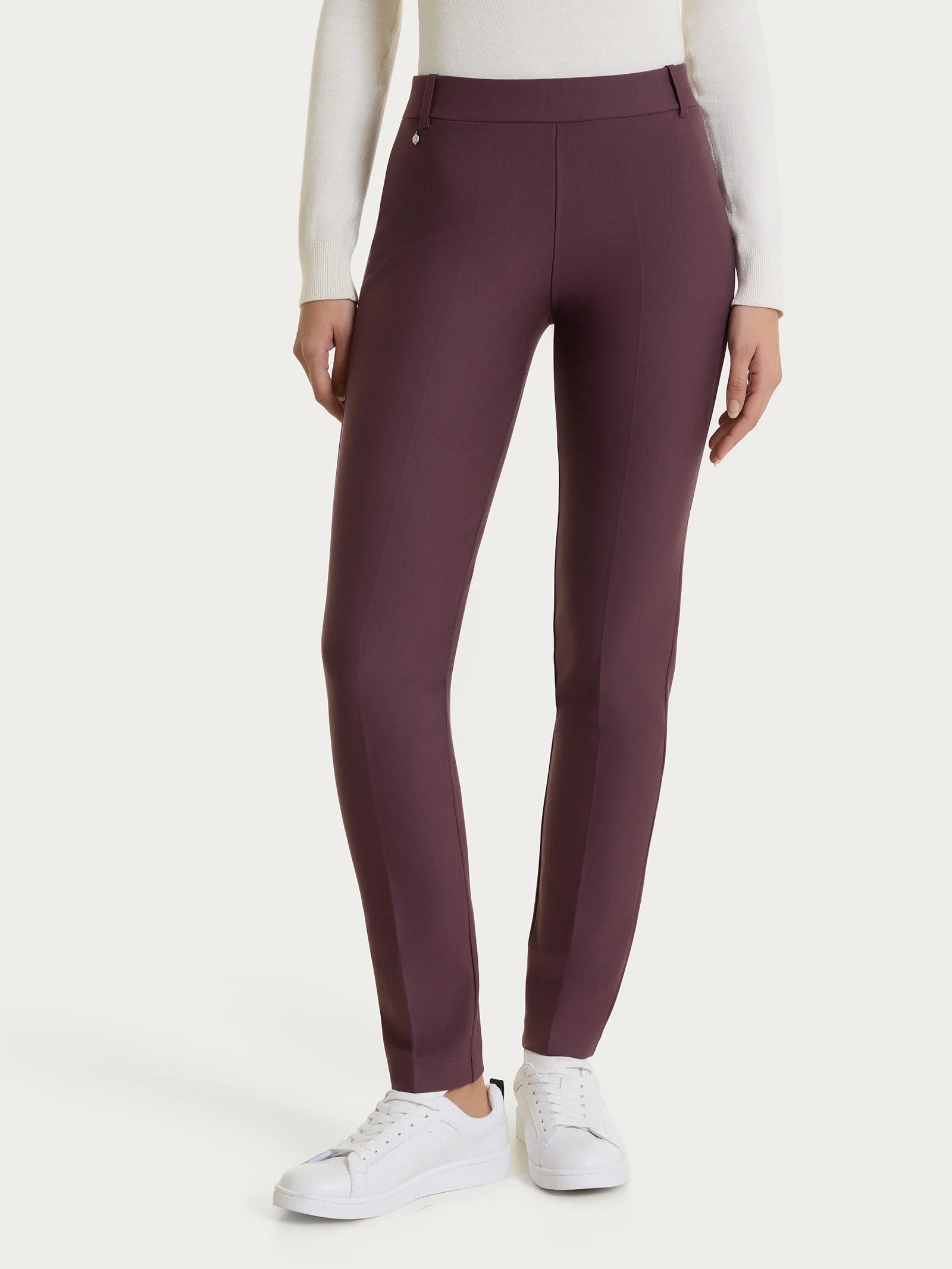Pantalone a sigaretta con passanti in Compact - Huckleberry