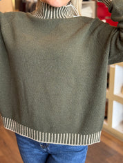 Maglia collo a cratere misto lana & cashmere