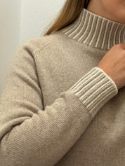 Maglia collo a cratere misto lana & cashmere