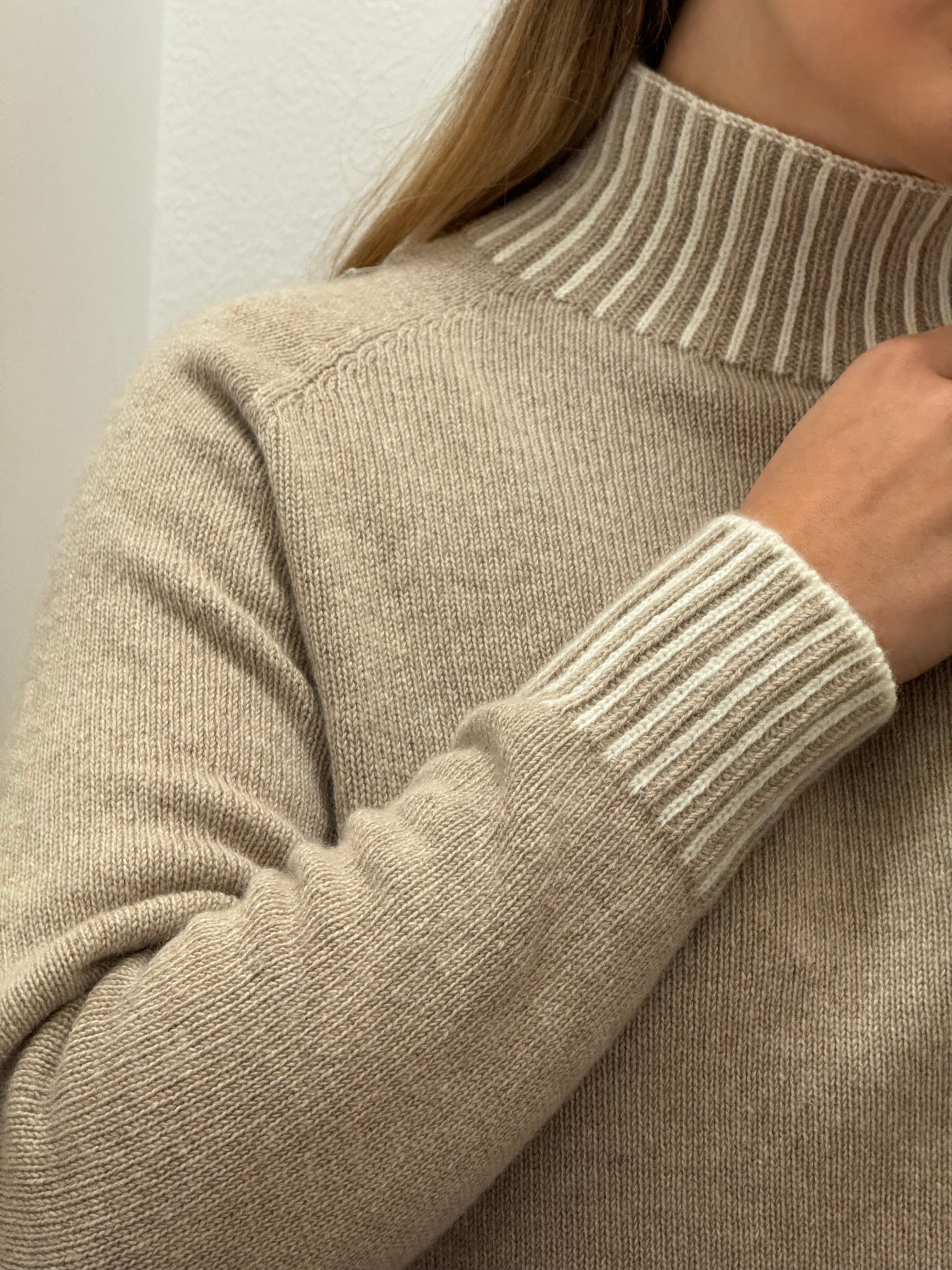 Maglia collo a cratere misto lana & cashmere